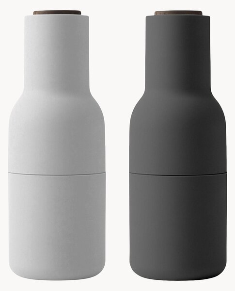 Sada mlýnků na'sůl a pepř s víčky z ořechového dřeva Bottle Grinder, 2 díly