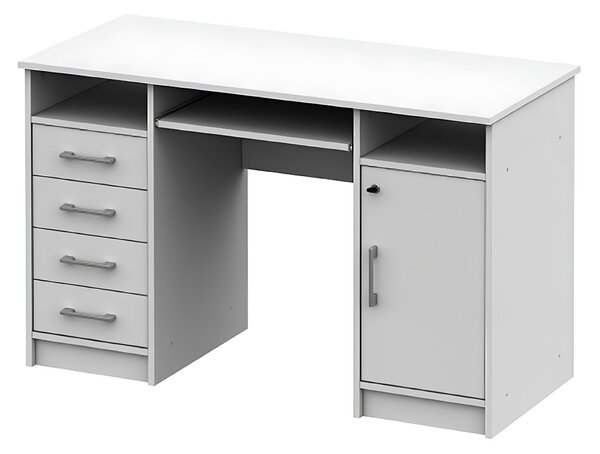 KONDELA PC stůl, bílá, B9 NEW