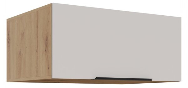 Hluboká digestořová skříňka NICOLLA - šířka 80 cm, kašmír / dub artisan