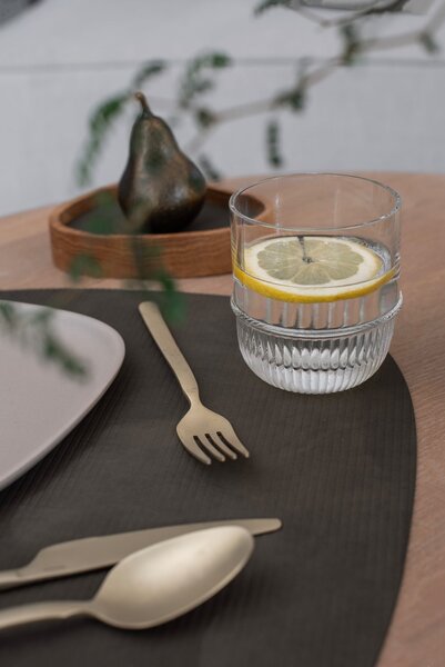 LIND DNA Prostírání Curve Dinner - Corduroy Caviar LND216