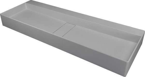 Deante Blur umyvadlo 100x40 cm obdélníkový na pult šedá/kámen matný CQB_SU1S