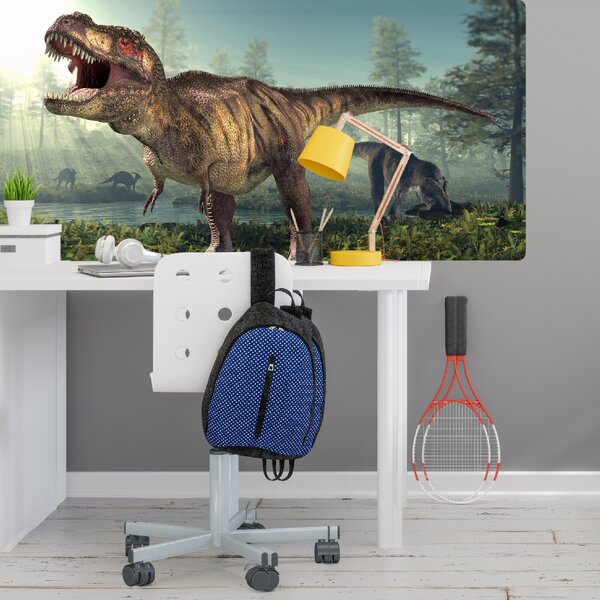 PIPPER. Samolepící textilní tapeta "T-Rex"