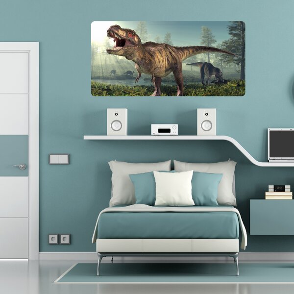 PIPPER. Samolepící textilní tapeta "T-Rex"