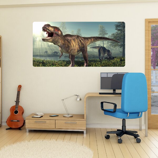 PIPPER. Samolepící textilní tapeta "T-Rex"