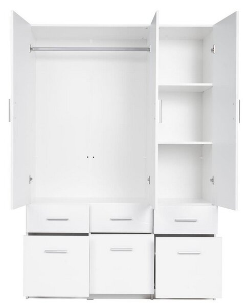 Nástavba na kombinovanou šatní skříň 136 cm CERETE 4 - bílá