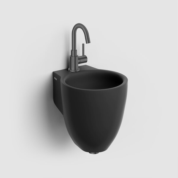Clou Flush umyvadlo 31.5x27 cm kulatý klasický černá matný CL/03.12060