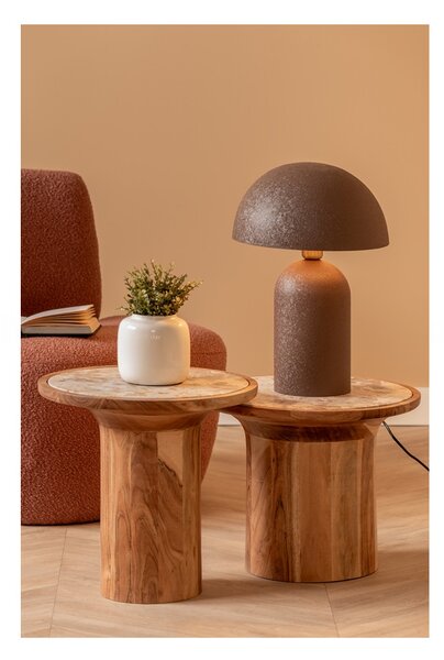 Leitmotiv Stolní designová kovová lampa 2139BR, hnědá