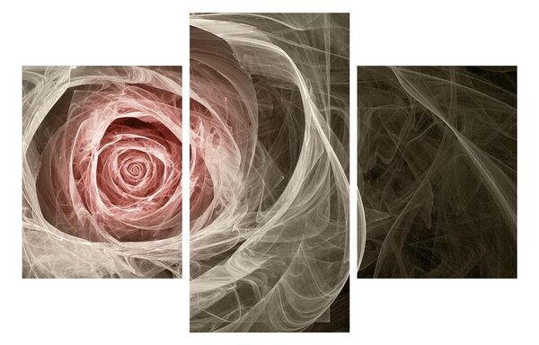 Abstraktní obraz růže (90x60 cm)