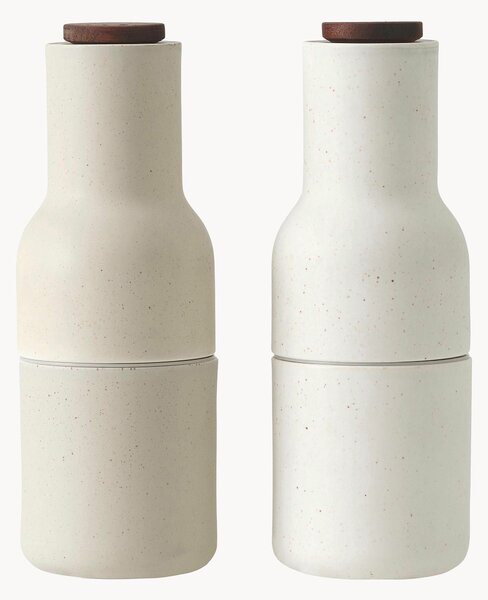 Sada mlýnků na'sůl a pepř s víčky z ořechového dřeva Bottle Grinder, 2 díly