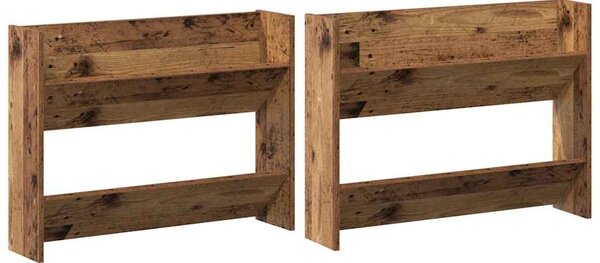 Skříň na obuv 2 ks 80 x 18 x 60 cm Kompozitní dřevo Staré dřevo