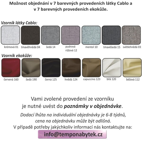 KONDELA 1-sed, šedá látka, na objednávku, BORN 1 BB