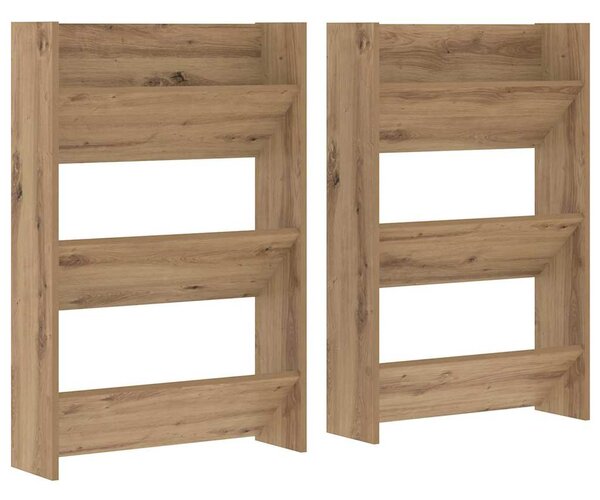 Skříň na obuv 2 ks 60 x 18 x 90 cm Kompozitní dřevo