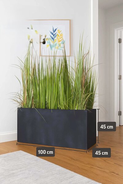 Truhlík MAXI, sklolaminát, šířka 100 cm, antracit - vzhled kamene
