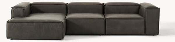 Modulární rohová pohovka z recyklované kůže Lennon, 4místná