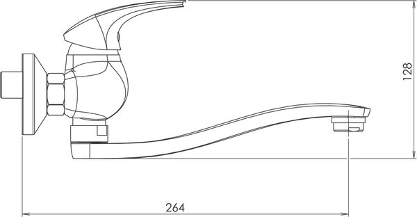 Novaservis Metalia ECO+ Dřezová umyvadlová baterie, chrom, 57070,0E