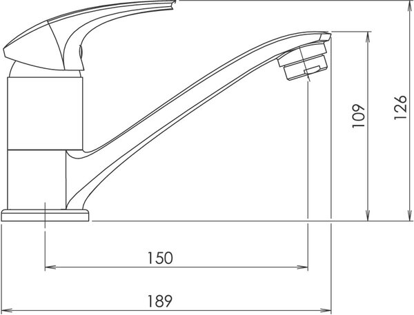 Novaservis Metalia 57 Dřezová baterie, bílá, 57096,1