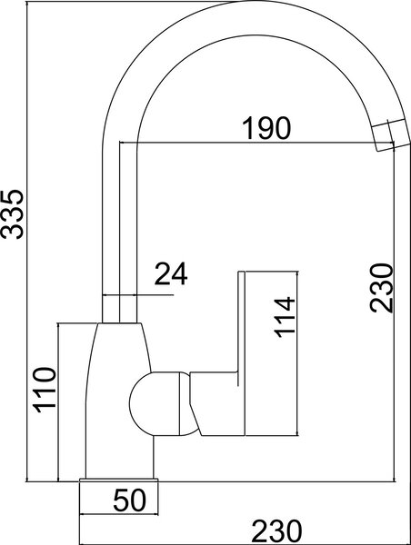Novaservis Titania Fresh kuchyňská baterie stojící černá 96713,GRB
