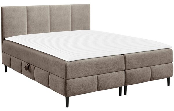 Hotelová manželská postel 160x200 NEWSOMS 2 - béžová + topper ZDARMA