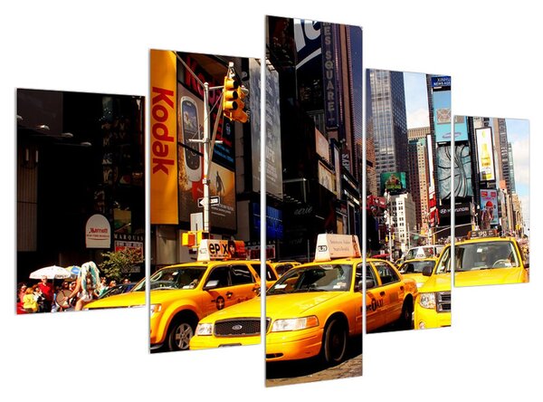 Obraz žlutých taxíků v NY (150x105 cm)