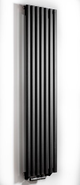 Luxrad Ring dekorativní radiátor 160x41 cm podłączenie spodní černá RIN1600410S040ZDC