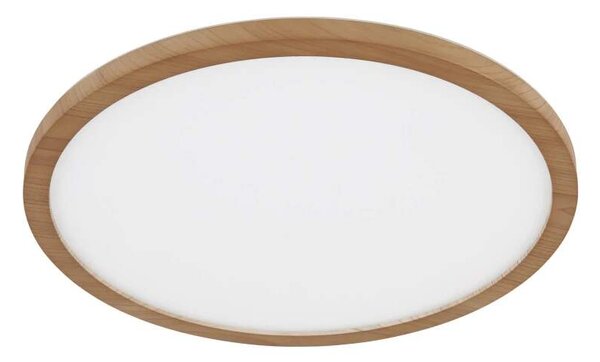 Globo 41562-24WW SAPANA - Stropní koupelnové svítidlo v imitaci dřeva, stmívatelné vypínačem, LED 24W, 3000K, Ø 42cm, IP44 (Stmívatelné stropní svítidlo do koupelny)