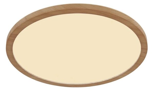 Globo 41562-24WW SAPANA - Stropní koupelnové svítidlo v imitaci dřeva, stmívatelné vypínačem, LED 24W, 3000K, Ø 42cm, IP44 (Stmívatelné stropní svítidlo do koupelny)