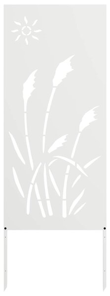Soukromí na zahradě Bílá 50 x 140 cm Studeně válcovaná ocel