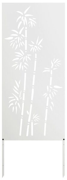 Soukromí na zahradě Bílá 50 x 140 cm Studeně válcovaná ocel