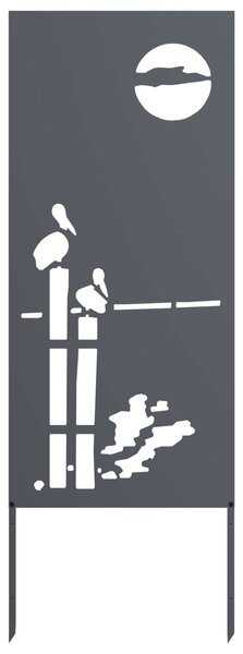 Soukromí na zahradě Antracit 50 x 140 cm Studeně válcovaná ocel