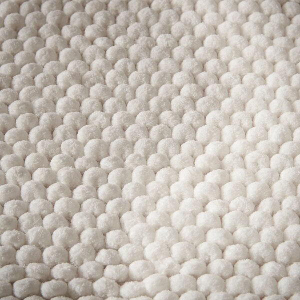 Bílá koupelnová předložka 50x120 cm Aspen Bobble – Bianca
