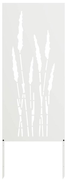Soukromí na zahradě Bílá 50 x 140 cm Studeně válcovaná ocel