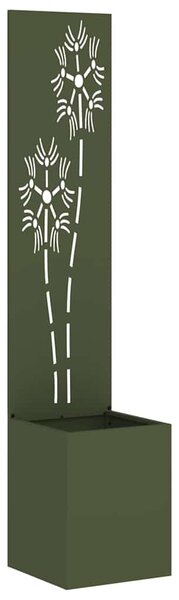 Soukromí na zahradě Květinový Olivově zelená 32 x 150 cm