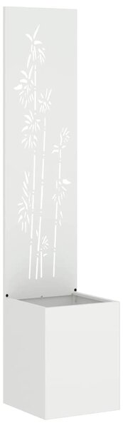 Soukromí na zahradě Bílá 32 x 150 cm Studeně válcovaná ocel