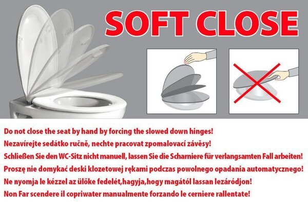 GSI Sapho, PURA WC sedátko soft close, duroplast, bílá/chorm