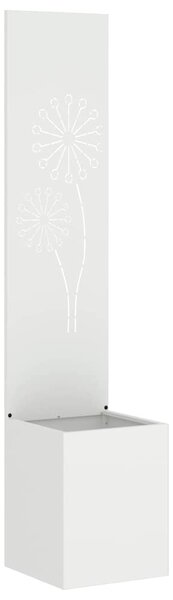 Soukromí na zahradě Bílá 32 x 150 cm Studeně válcovaná ocel
