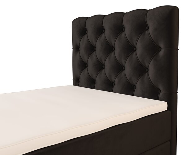 Čalouněná boxspringová postel 120x200 ADRIA 2 - tmavě šedá