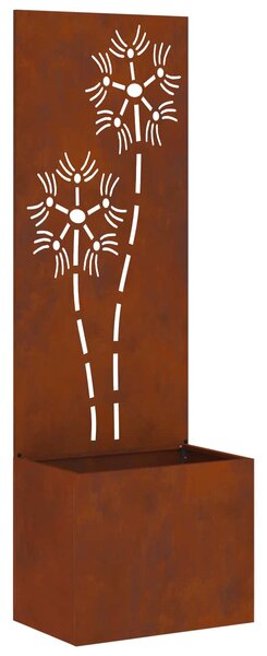 Soukromí na zahradě Květinový Rezavá 50 x 32 x 150 cm