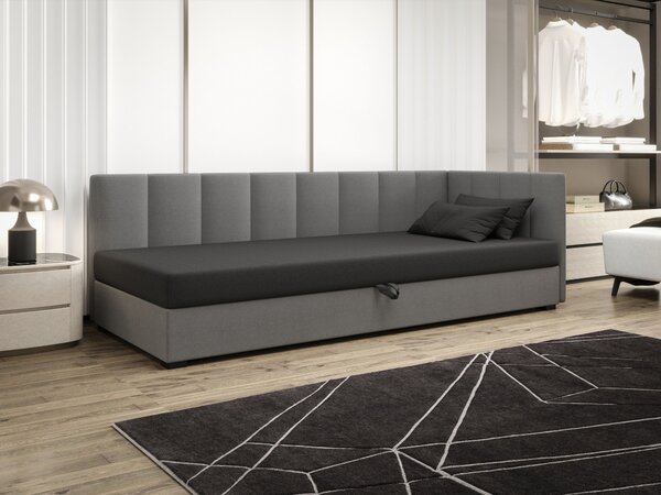 Jednolůžková postel 90x195 MANKA PLUS 1 - šedá / světle šedá