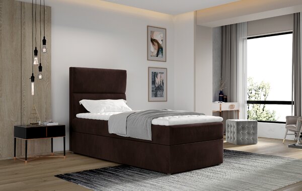 Eltap Čalouněná postel Arco s úložným prostorem 90x200 Materiál a barva potahu: Monolith 09 - krémová, Rozměr: 90x200