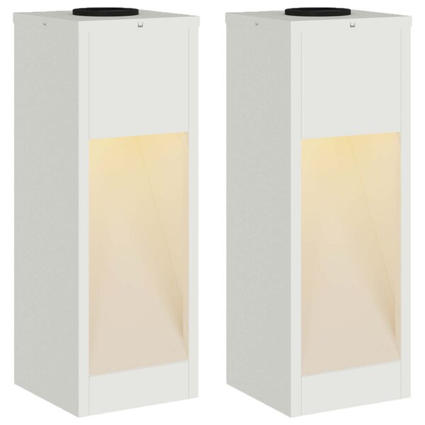 Solární LED osvětlení cesty 2 pcs Teplá bílá 18 x 18 x 50 cm