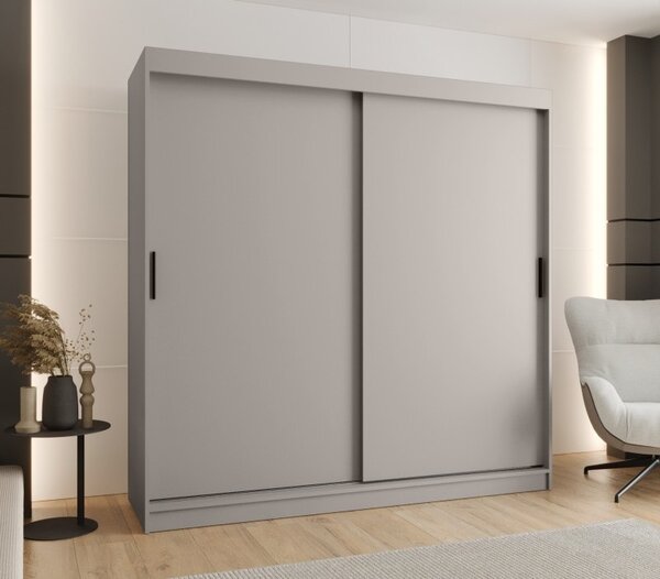 Šatní skříň s posuvnými dveřmi 200 cm CASANDRA - kašmír