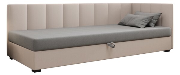 Jednolůžková postel 90x195 MANKA PLUS 1 - světle šedá / ecru