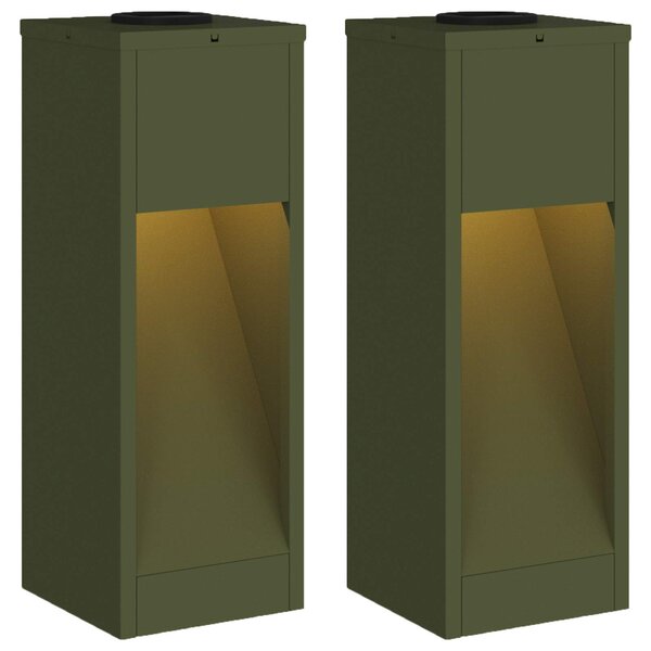 Solární LED osvětlení cesty 2 pcs Teplá bílá 18 x 18 x 50 cm