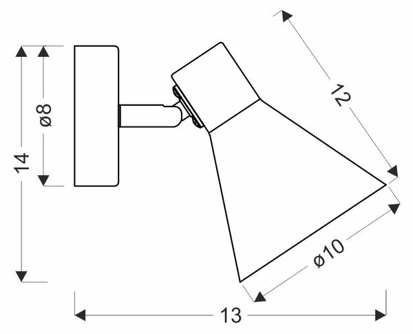 Nástěnné osvětlení v loftovém stylu LESS - 1xE14, 40W, černé / zlaté