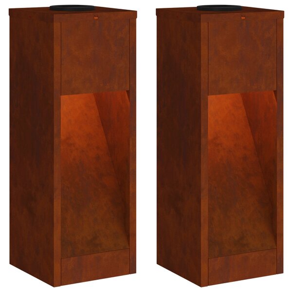 Solární LED osvětlení cesty 2 pcs Teplá bílá 18 x 18 x 50 cm