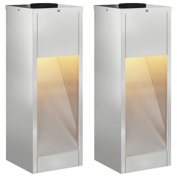 Solární LED osvětlení cesty 2 pcs Teplá bílá 18 x 18 x 50 cm