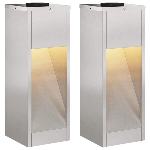Solární LED osvětlení cesty 2 pcs Teplá bílá 18 x 18 x 50 cm