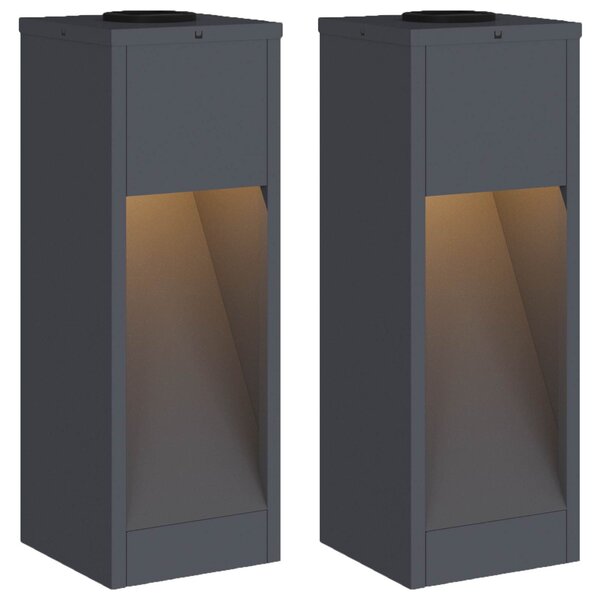 Solární LED osvětlení cesty 2 pcs Teplá bílá 18 x 18 x 50 cm