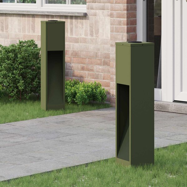 Solární LED osvětlení cesty 2 pcs Teplá bílá 18 x 18 x 80 cm