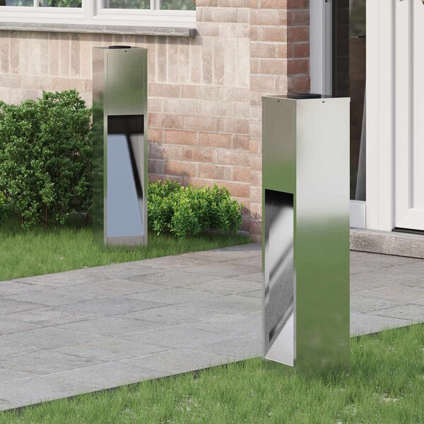 Solární LED osvětlení cesty 2 pcs Teplá bílá 18 x 18 x 80 cm
